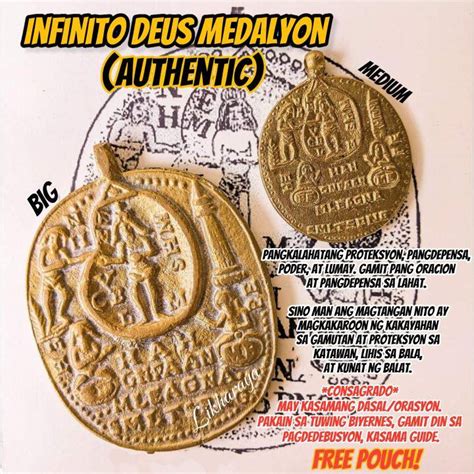 ORIGINAL INFINITO DEUS MEDALYON .